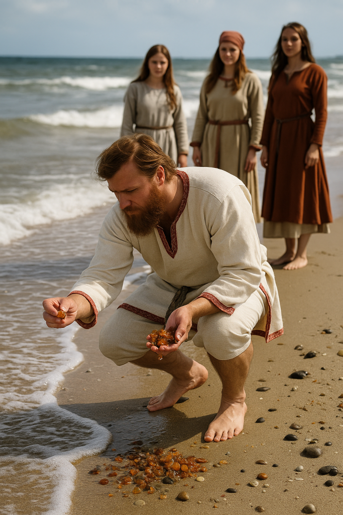 Amber Harvest on the Baltic Sea